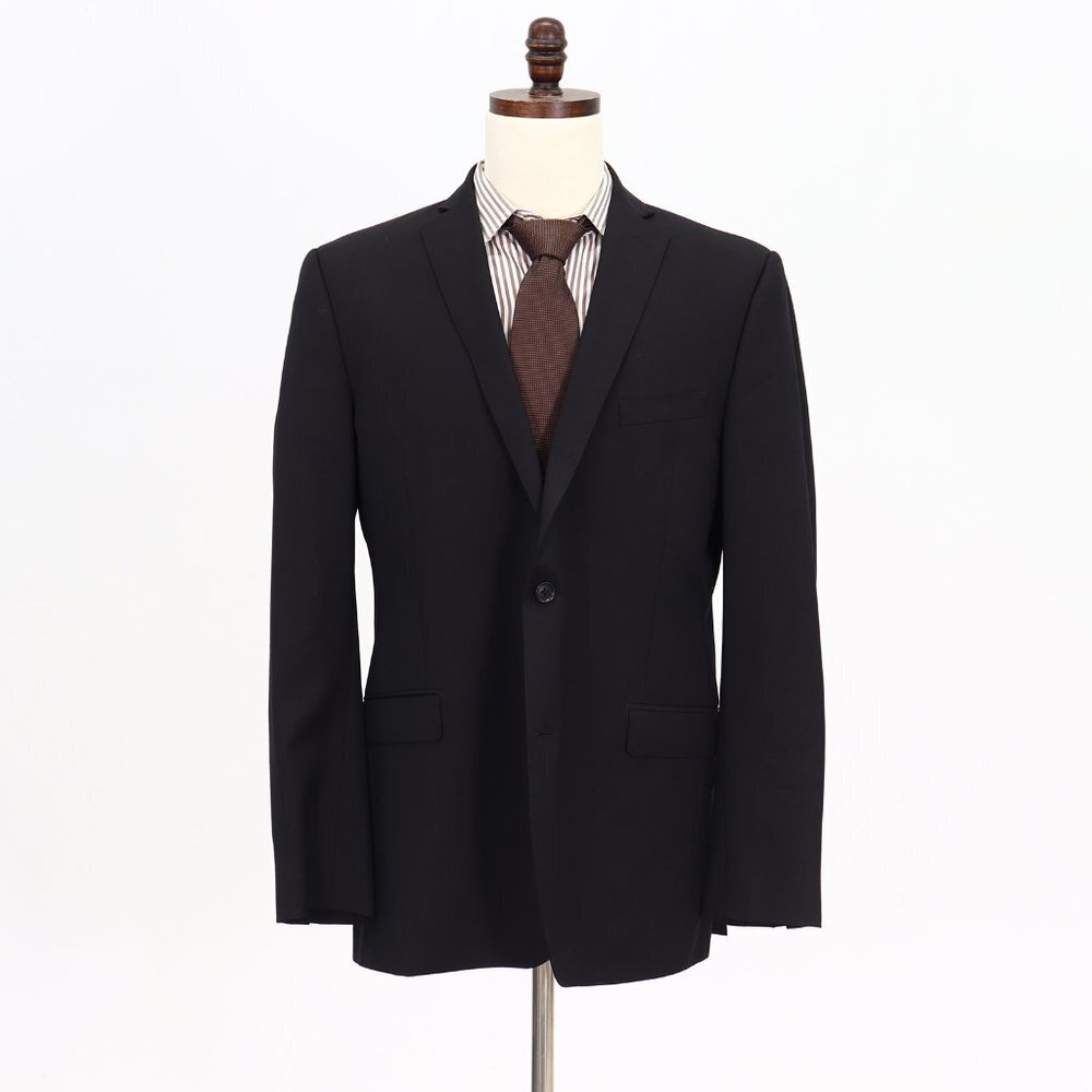 Saks Fifth Avenue 44L Gray Solid 2-Button Sport Coat Blazer Jacket P598